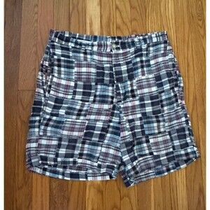 Vineyard Vines Multicolor Plaid Check Club Shorts 34 Madras Blue Flaw*
